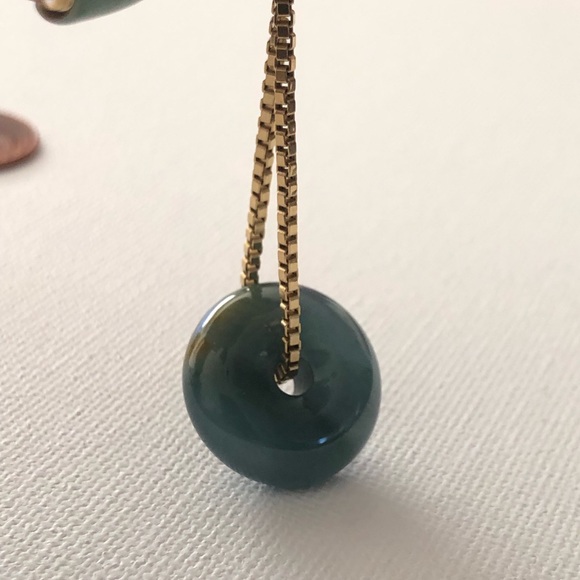 Princesa Blue Guatemalan Jadeite Donut - Picture 3 of 13